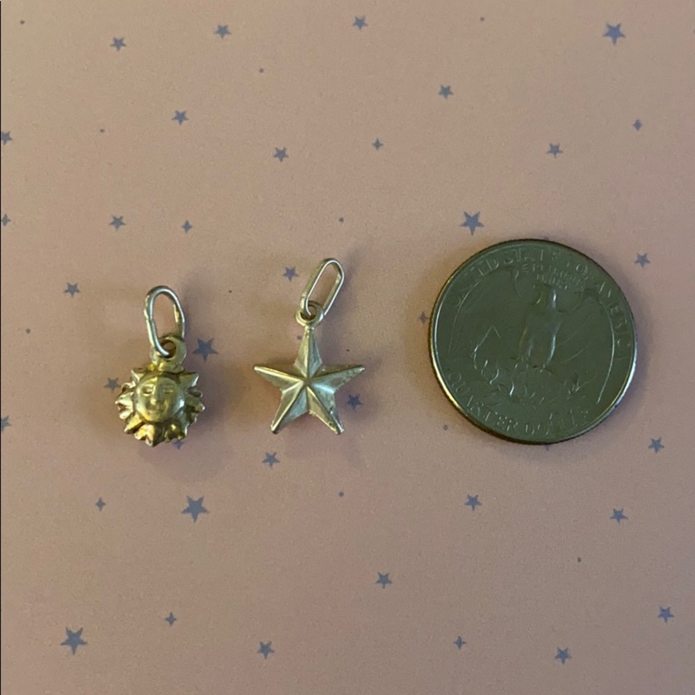 Sun and star ⭐️ sterling silver small charms